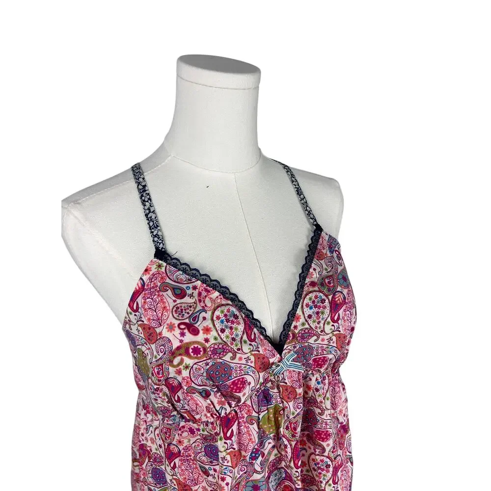 Liberty Target Y2K Cottage Multicolored Patterned Paisley Print Slip Sundress M - Picture 4 of 6